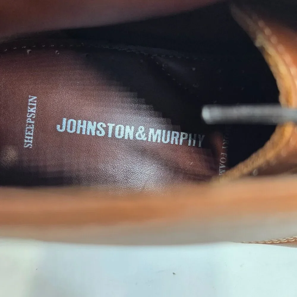 Johnston Murphy Sheepskin COPELAND Mens Brown Leather Chukka Boots US 12 M